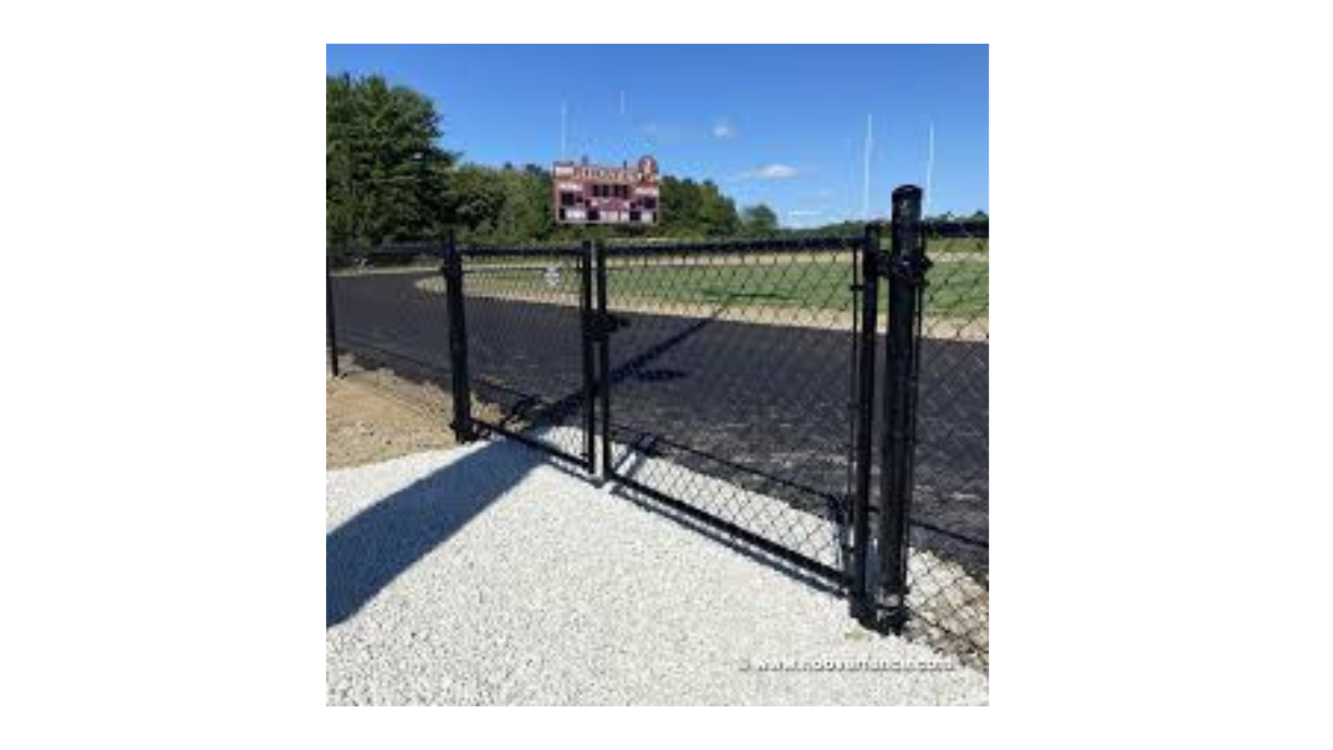 Chain link fence gate