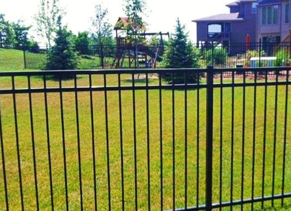 Steel Fenced in garden outdoors 
