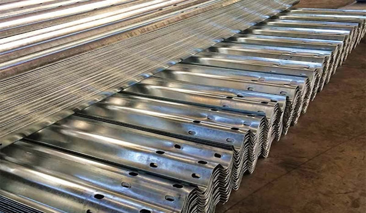 Galvanized steel guardrail